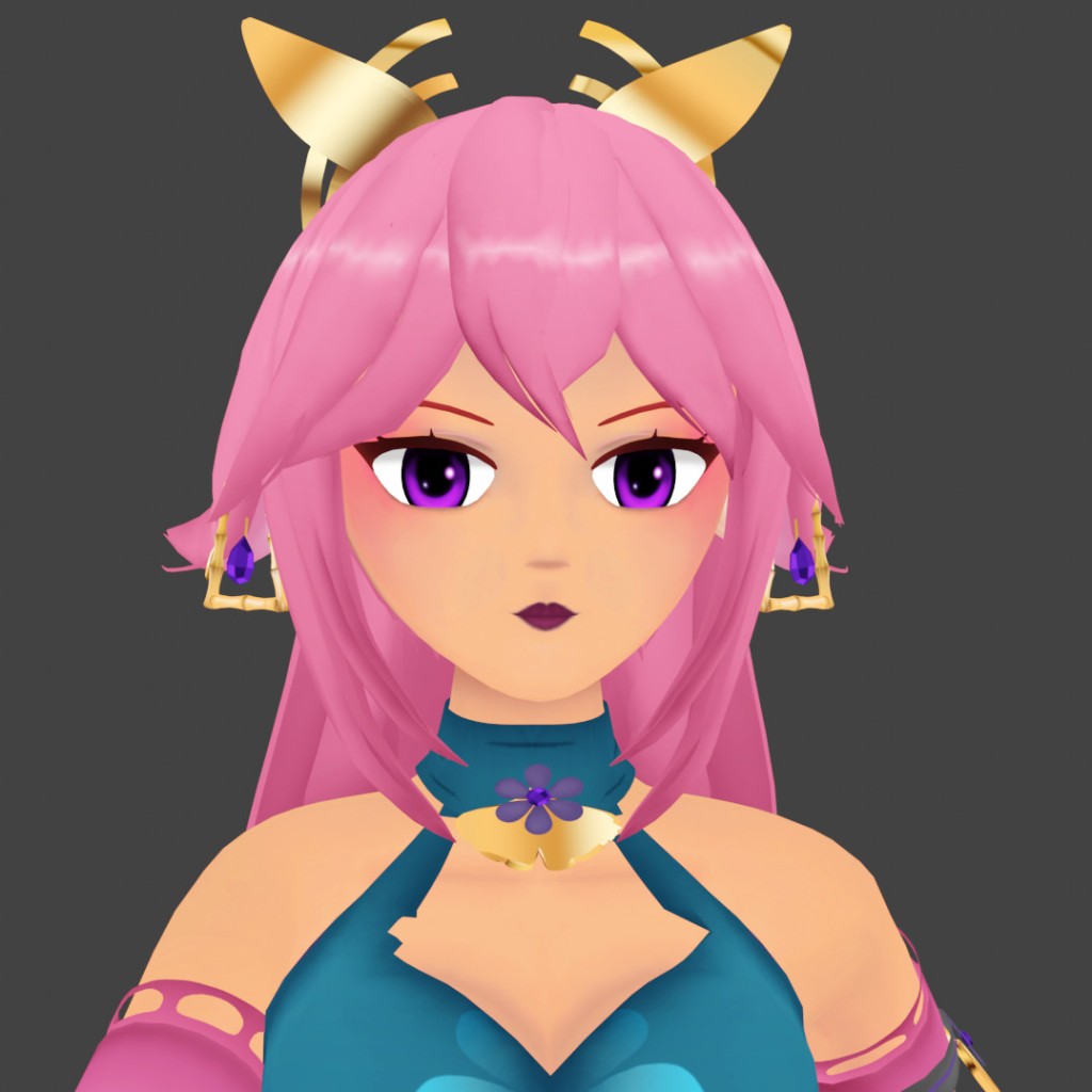 3d vtuber virtual avatar character model female cymarin